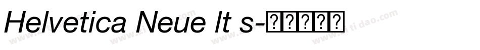 Helvetica Neue lt s字体转换